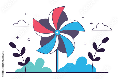 Petals arranged in a swirling motion like a soft pinwheel