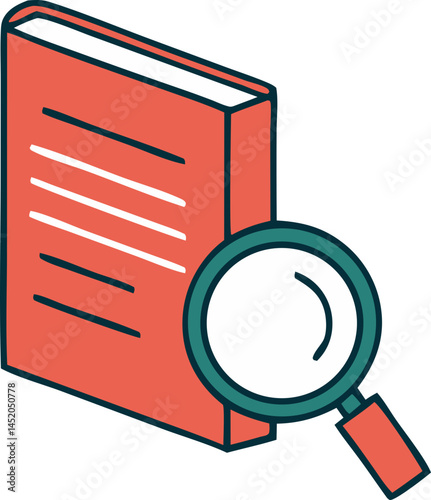 trendy book svg icon