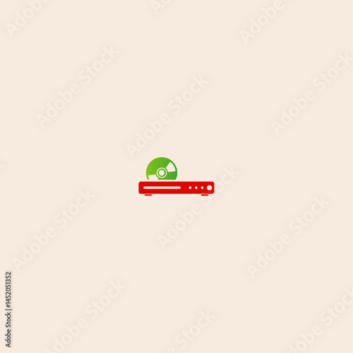DVD player icon flat vector design. 