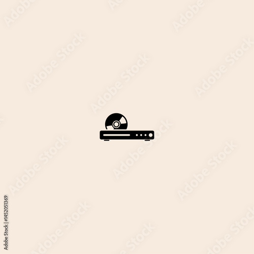 DVD player icon flat vector design.