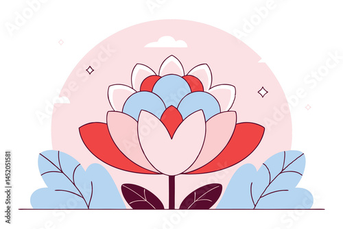 Polygon-based petals with highly rounded vertices