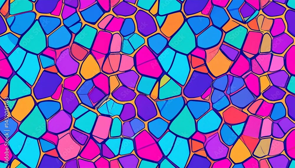 Fototapeta premium Vibrant Mosaic Abstract Colorful Cellular Pattern