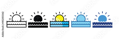 Sunset  Icon Element For Design