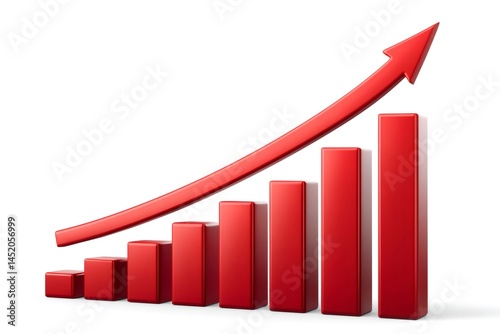 Growing bar graph with upward arrow representing business success Free Download Growing bar graph with upward arrow representing business success - GFXLoad