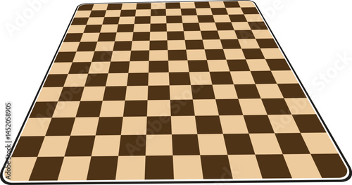 Board game chess board in isometric style