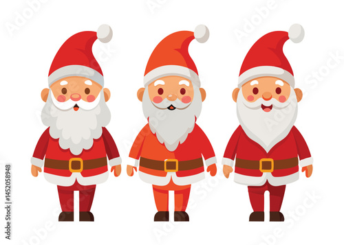 Christmas Santa Claus Vector Set
