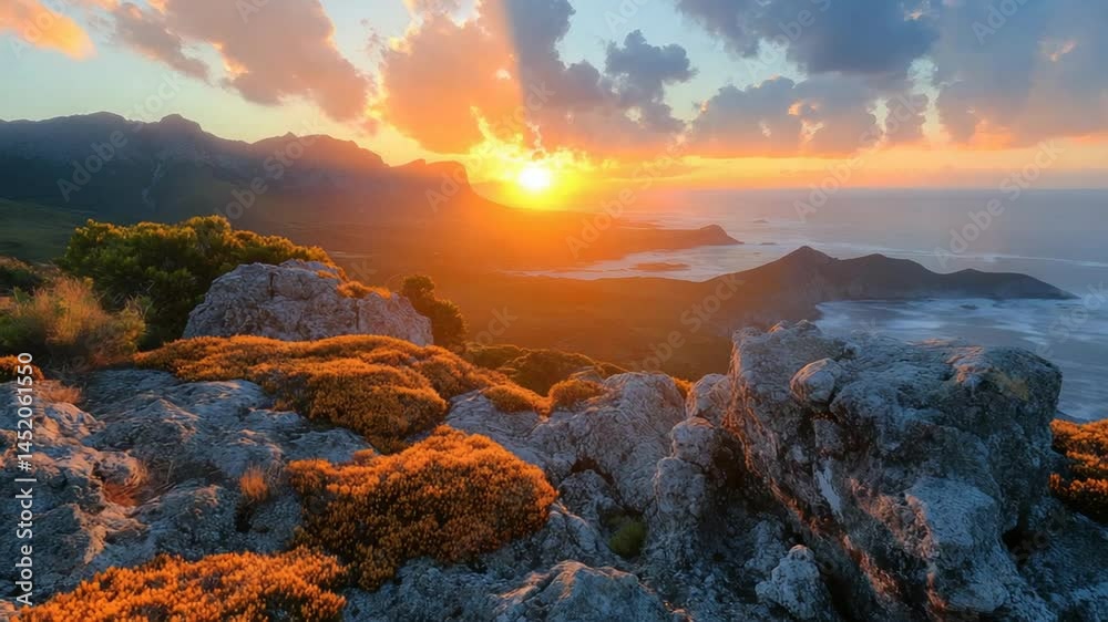 Sunset Mountain Scenery. Sunset Mountain Scenery.
