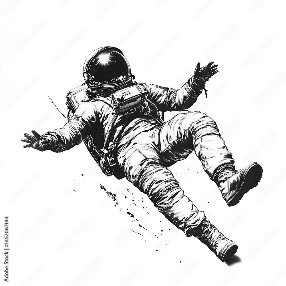 Astronaut Falling Through Space Astronaut Falling Through Space