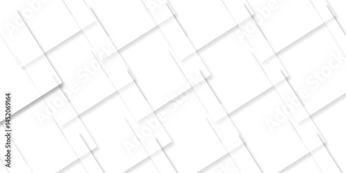 abstract background with white lines. White floor tiles abstract layers smooth 3d shadow vector design wallpaper. abstract white geometric background	