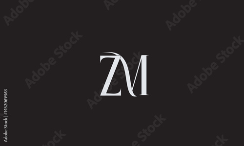 ZM, MZ , M , Z , Abstract Letters Logo Monogram	