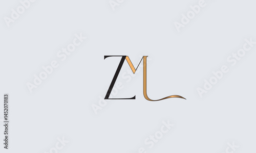ZM, MZ , M , Z , Abstract Letters Logo Monogram	