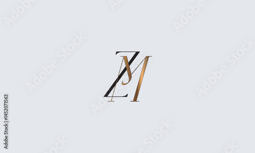 ZM, MZ , M , Z , Abstract Letters Logo Monogram	