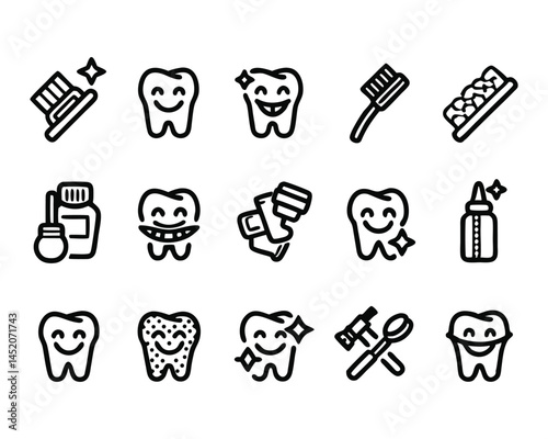 tooth icon set