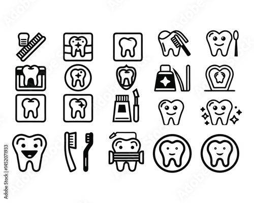 tooth icon set