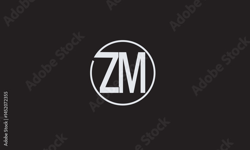 ZM, MZ , M , Z , Abstract Letters Logo Monogram	