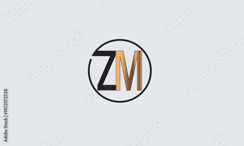 ZM, MZ , M , Z , Abstract Letters Logo Monogram	