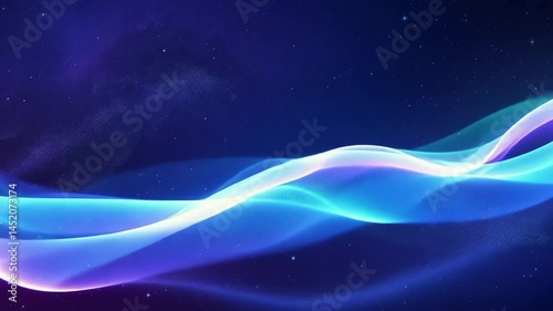 Blue & Purple Flowing Light Wave – 4K Abstract Background