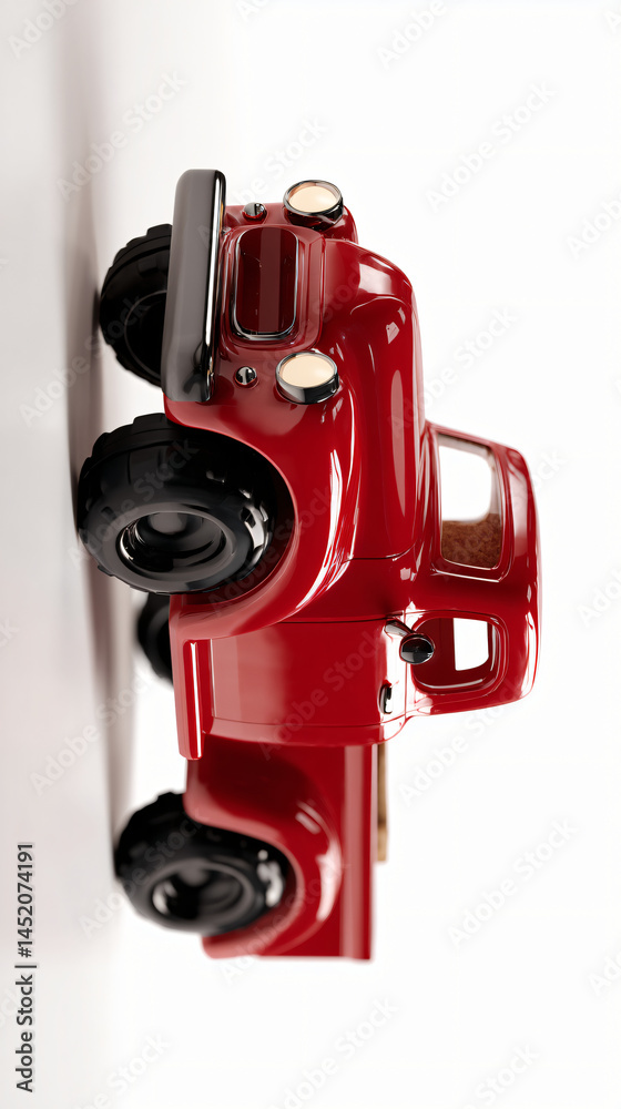 d rendered toy motortruck sequester on a white background. d rendered toy motortruck sequester on a white background.