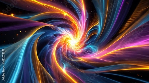 Vortex Energy Swirl – Glowing Abstract Spiral Animation