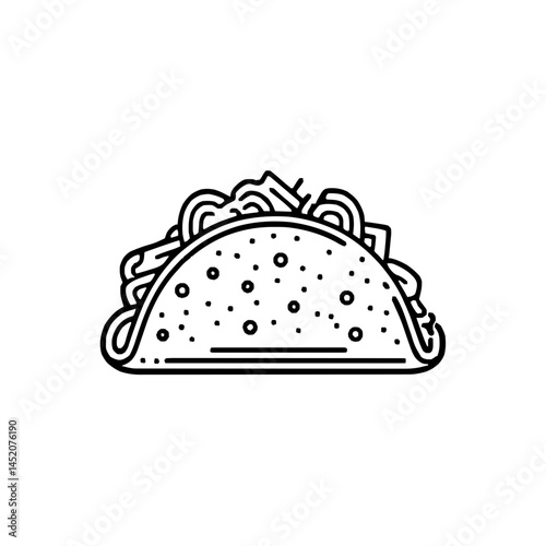 Delicious Taco with Ingredients