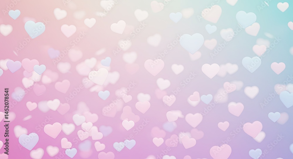Abstract Pastel Background with Heart Shapes Design Element Abstract Pastel Background with Heart Shapes Design Element