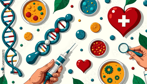 medical-research-dna-vaccine-health-science-illustration-laboratory-germs