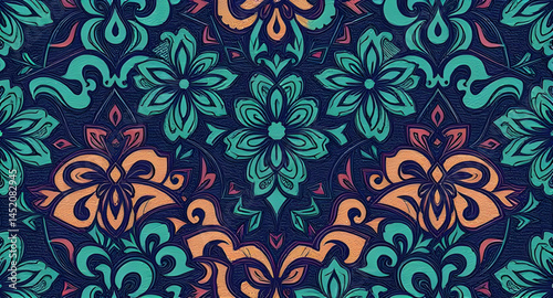 seamless pattern with embroidery pattern