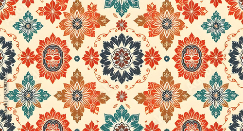 seamless pattern with embroidery pattern