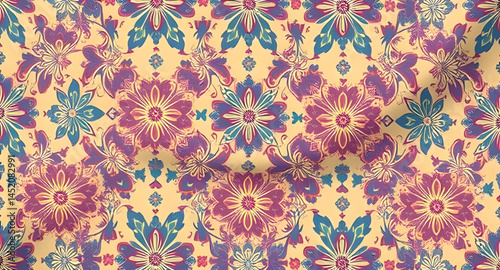 seamless pattern with embroidery pattern