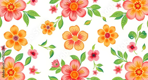 seamless pattern with embroidery pattern