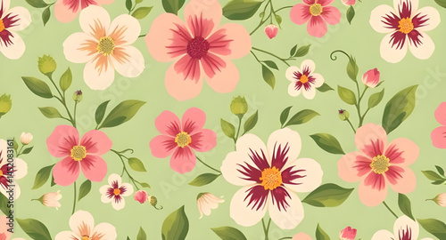 seamless pattern with embroidery pattern