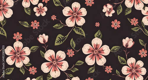 seamless pattern with embroidery pattern