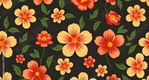 seamless pattern with embroidery pattern