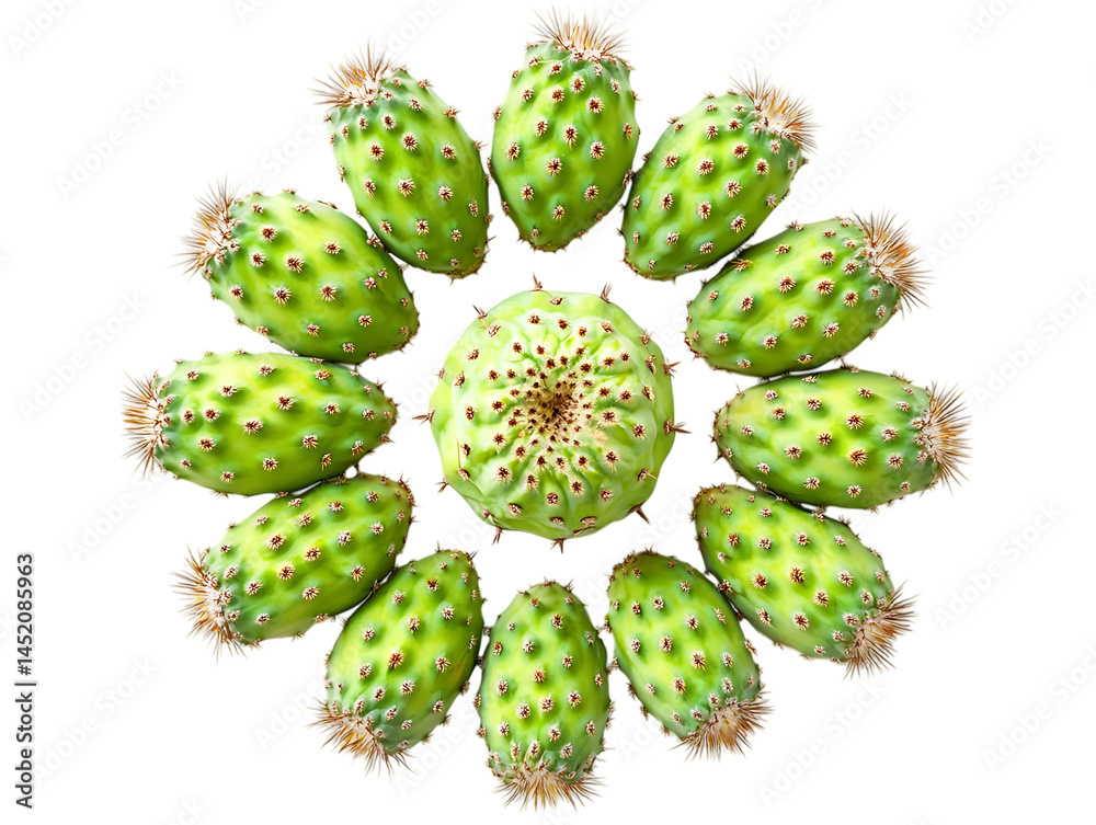Fresh Organic Saguaro Fruit in White Space Fresh Organic Saguaro Fruit in White Space