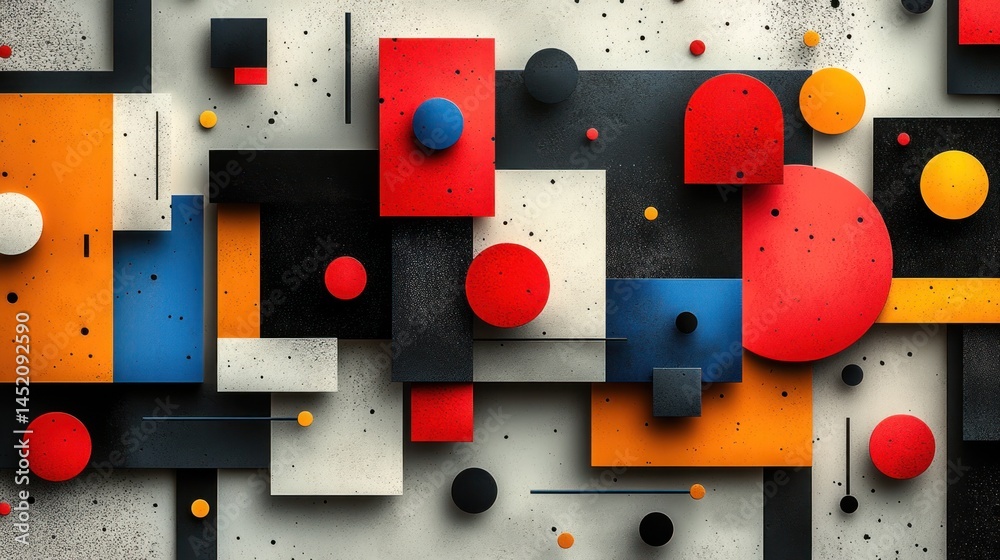 Abstract geometric shapes, colorful, layered, background design Abstract geometric shapes, colorful, layered, background design