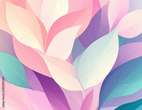 Abstract Colorful Leaf Pattern Background