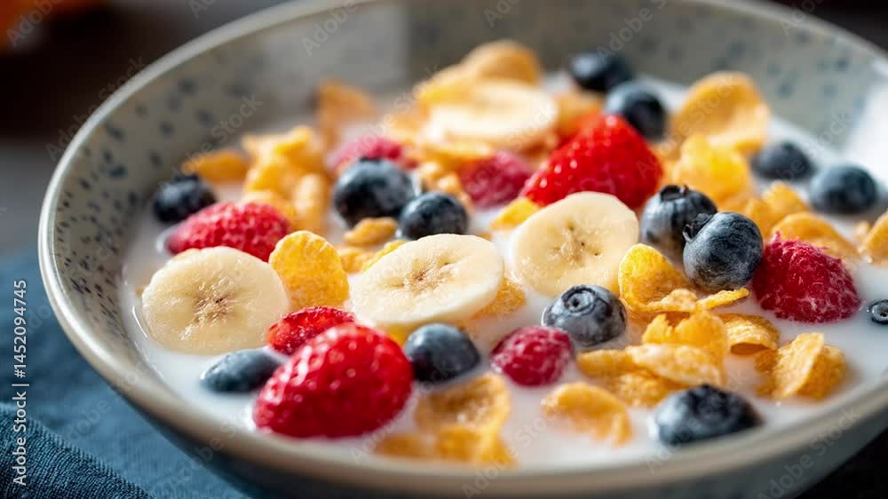 Fresh and nutritious breakfast in a bowl Fresh and nutritious breakfast in a bowl