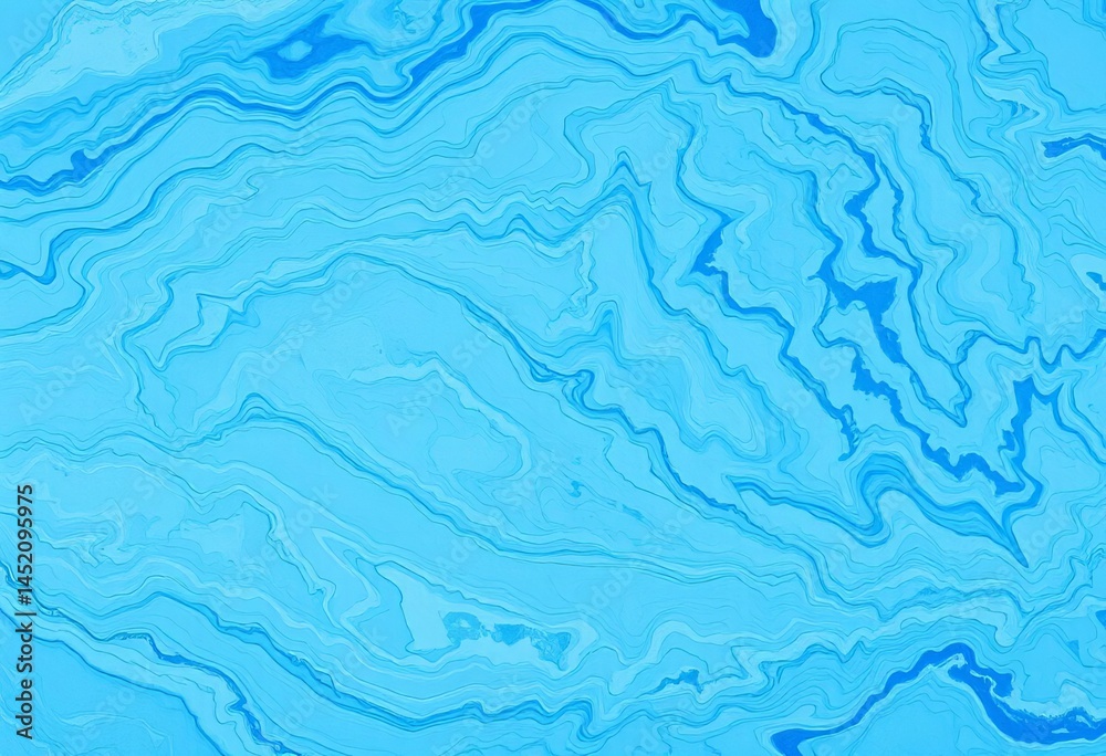Abstract blue marble texture, swirling pattern with empty space for design, home decor, texture