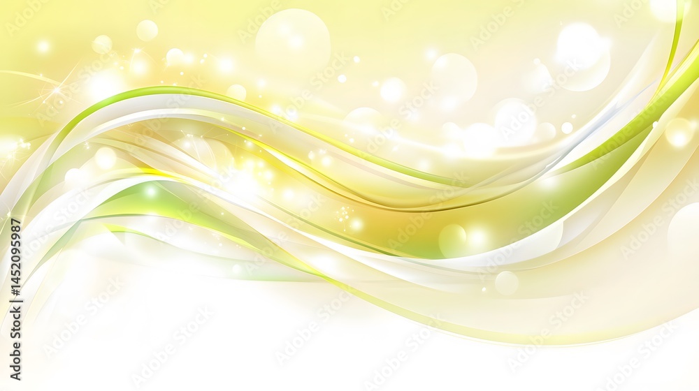 Fototapeta premium Abstract Yellow Green Wave Background Design