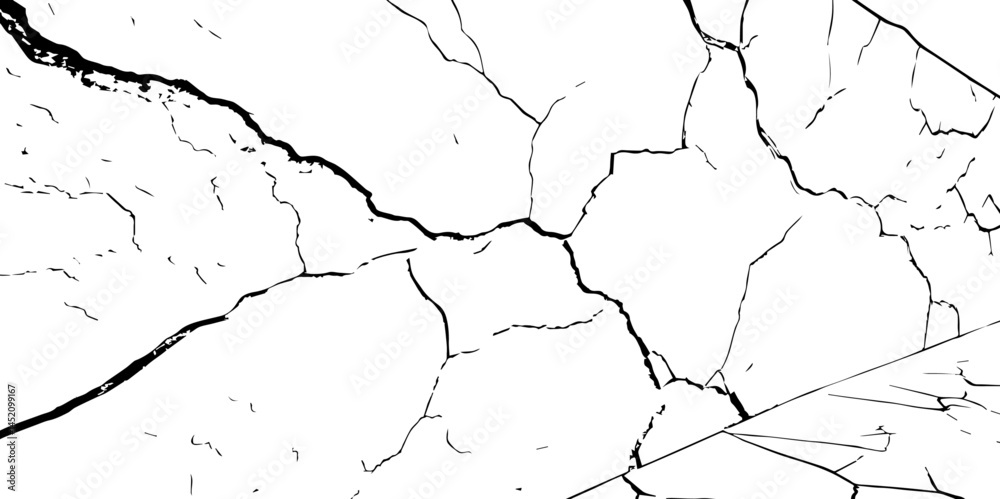 Cracked Surface Grunge Texture Vector. Grunge design crack texture background. Black Isolated on White Background. Distressed black texture. Uneven Overlay. Vector Illustration Cracked Surface Grunge Texture Vector. Grunge design crack texture background. Black Isolated on White Background. Distressed black texture. Uneven Overlay. Vector Illustration