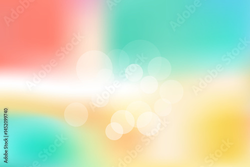 Abstract clear blue sky. Pastel rainbow. Light blue, pink and yellow color vector banner.
Pastel gradient sky pattern. Blurred light fuzz colorful gradient background. Vector soft horizontal backdrop