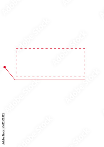Rectangular text frame, highlighter, die,