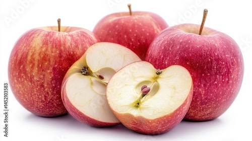 apple citrus group isolated with white background