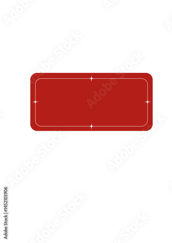 Rectangular text frame, highlighter, die,
