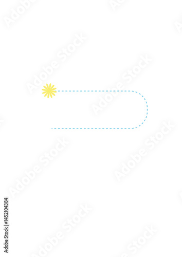 white paper with flower Rectangular frame for inscriptions and text, separator die, die