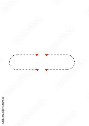 Rectangular text frame, highlighter, die,