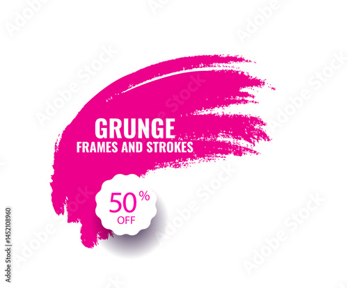 Brush stroke vector art illustration on white background.
