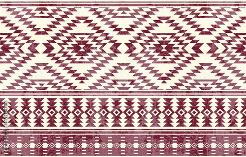 Native pattern american tribal indian ornament pattern geometric ethnic textile texture tribal aztec pattern navajo mexican fabric seamless Vector decoration fashion