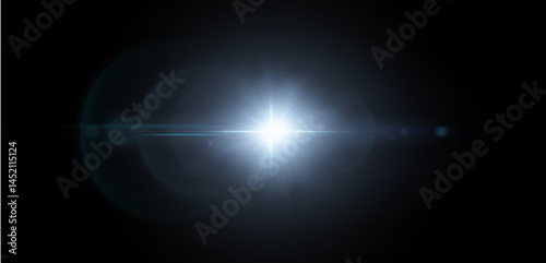 Vector transparent overlay featuring sunlight with sun rays and glare, including lens flare, light leaks, light transitions. Star, Starlight