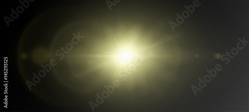 Vector transparent overlay featuring sunlight with sun rays and glare, including lens flare, light leaks, light transitions. Star, Starlight